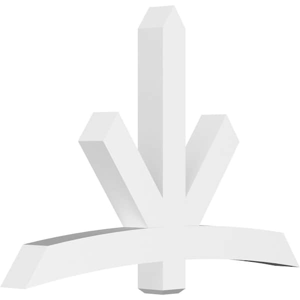 Ekena Millwork Alberta Architectural Grade PVC Gable Bracket, 72"W x 48"H x 6"D x 6"F, 16/12 Pitch GBP072X48X0606ALB00 - main